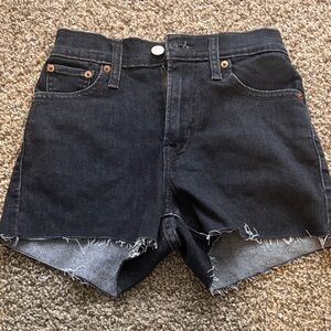 Levi's Black Jean Shorts for Women